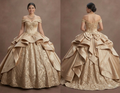 Quinceañera Ball Gown Champagne Satin Formal Reception