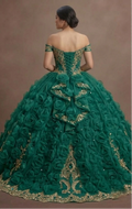 Quinceañera Ball Gown Emerald Tulle Royal Ball