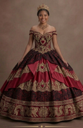 Quinceañera Ball Gown Red Lace Traditional Celebration
