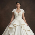 Quinceañera Dress Ivory Satin Classic Ceremony