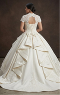 Quinceañera Dress Ivory Satin Classic Ceremony