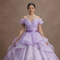 Quinceañera Dress Lavender Organza Garden Party