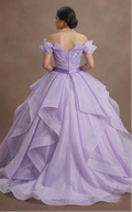 Quinceañera Dress Lavender Organza Garden Party