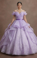 Quinceañera Dress Lavender Organza Garden Party