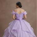 Quinceañera Dress Lavender Organza Garden Party