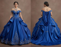 Quinceañera Dress Royal Blue Satin Elegant Ballroom