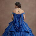 Quinceañera Dress Royal Blue Satin Elegant Ballroom