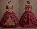 Red Quinceañera Dress - Classic Taffeta Traditional Look