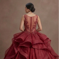 Red Quinceañera Dress - Glitter Tulle Ball Gown for 2026
