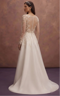 Refined Wedding Dresses with Delicate Embroidered Flowers