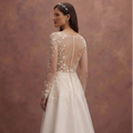 Refined Wedding Dresses with Delicate Embroidered Flowers