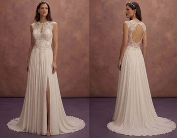 Romantic Bridal Gowns with Pearl Accents