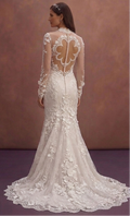Romantic Lace Wedding Dresses with Floral Details