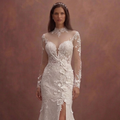 Romantic Lace Wedding Dresses with Floral Details