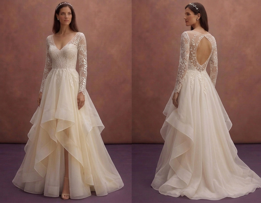 Romantic Organza Wedding Dresses with Soft Layers