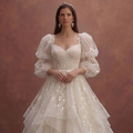 Romantic Princess Wedding Dresses with Layered Tulle