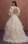 Romantic Princess Wedding Dresses with Layered Tulle