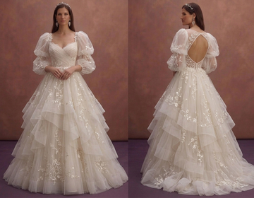 Romantic Princess Wedding Dresses with Layered Tulle