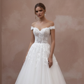 Romantic Tulle Wedding Dress Sweetheart Neckline Long Train