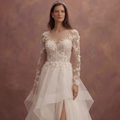 Romantic Wedding Dresses with Layered Organza Skirts