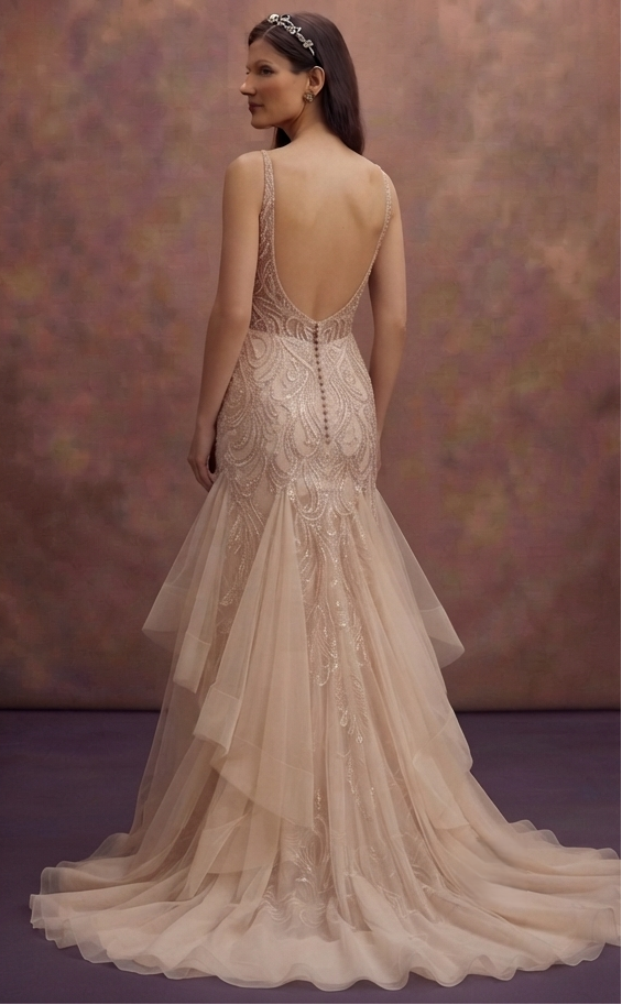 Rose Champagne Wedding Dresses with Elegant Glamour
