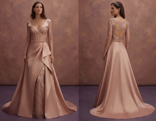 Rose Gold Wedding Dresses with Contemporary Glamour