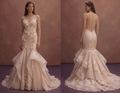 Rose Ivory Mermaid Bridal Dress with Sheer Illusion Back