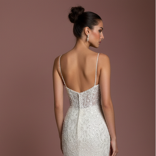 Ruffle Wedding Dress Tiered Tulle Long Skirt Strapless Gown