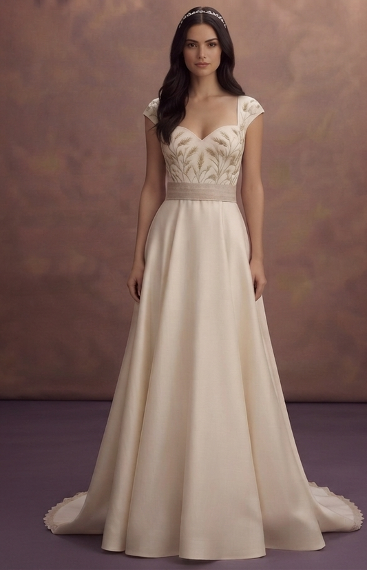 Rustic Bridal Dresses with Natural Linen Accents