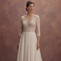 Rustic Chic Wedding Dresses with Cotton Lace Details