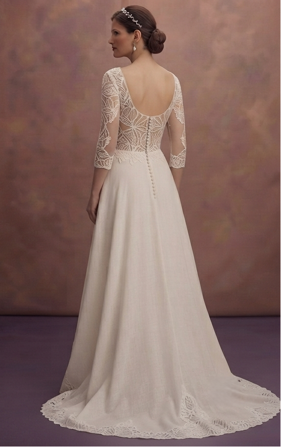 Rustic Chic Wedding Dresses with Cotton Lace Details