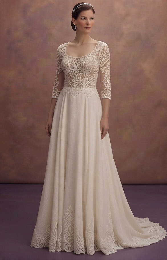 Rustic Chic Wedding Dresses with Cotton Lace Details