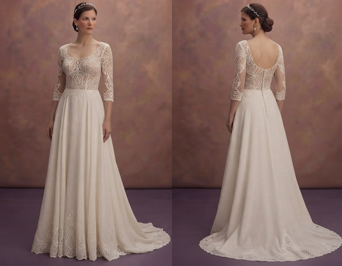 Rustic Chic Wedding Dresses with Cotton Lace Details