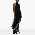 Women Sexy Off the Shoulder Shinning Ruffles Bodycon Bandage Long Dress Celebrate Fashion Evening Party Outfit