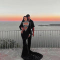 New Winter Style Women Long Sleeve Sexy Mesh Sparkly Crystal Bodycon Long Bandage Dress Fashion Celebrate Evening Party Dress