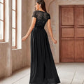 Mother Of The Bride Dress - Formal Custom Elegant Mother of Dresses O Neck Evening Gowns Sequined A Line Bride Party Dress Lace robes invitée mariage