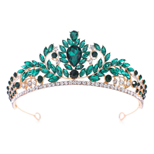 Baroque Bridal Tiara Crown For Wedding Rhinestone Queen Princess Crowns For Pageant Women Girl Diadem Hair Jewelry Headpiece as picture