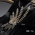 Wedding Accessories Crystal Zircon Hair Comb Pin Clip Leaf Hairpin For Brides Bridesmaids Women Head Pieces Bridal Jewelry 3