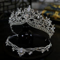 Luxury Wedding Crowns Tiaras For Bride Headdress Crystal Princess Queen Crowns For Women Pageant Wedding Hair Jewelry Headwear as pic
