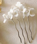 Bridal Jewelry Porcelain Flower Hair Comb Pin Pearl Hairpin For Brides Bridesmaids Silver Color Head Pieces Wedding Accessories b