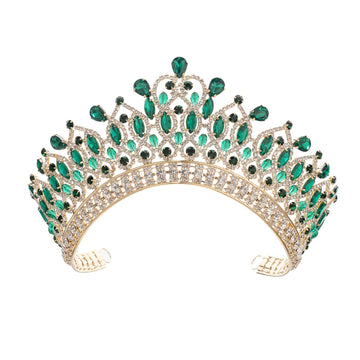 Baroque Queen Crowns For Wedding Crystal Bridal Tiara Crown For Pageant Miss Universe Party Prom Wedding Hair Jewelry Headdress as picture 2