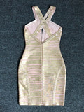 2024 Sexy Women's Coated Bandage Dress Camisole Deep V-neck Sleeveless Bodycon Mini Dresses Cocktail Evening Party Vestidos