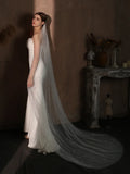 Pearl Long Bridal Veil White Lace Wedding Veils For Evening Dinner Party Dress Women Gift Hair Accessories Brides Jewelry