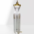 Summer White Color Long Tassel Strapless Bandage Jumpsuit Fashion Woman Party Bodysuit Vestido Performances Costume