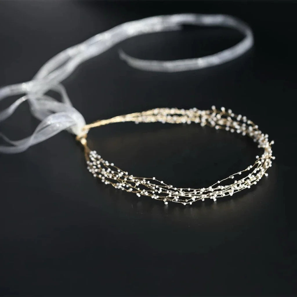 Wedding Hair Accessories Leaf Pearl Headband Gold Color Baroque Vintage Hairband For Bride Women Headpieces Crown Bridal Jewelry k