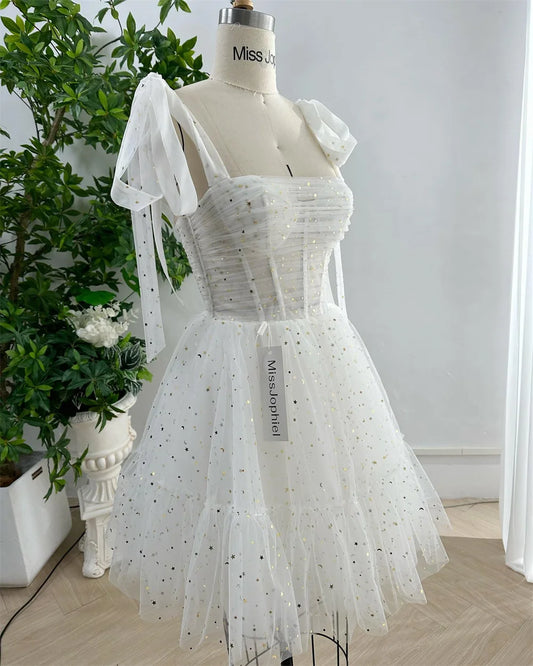 Sansa Prom Dress Spirit Mini Vestidos De Noche Princess Spaghetti Strap Star Evening Dresses Corset Short Party Dresses
