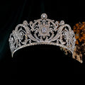 Zircon Crystal Crowns and Tiaras Princess Queen Headband For Brides Women Gift Headpiece Bridal Jewelry Wedding Hair Accessories