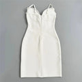 New Arrival Women Sleeveless Sexy Strap Shinning Crystal Bodycon Mini Bandage Dress Nightclub Party Girls' Vacation Outfit