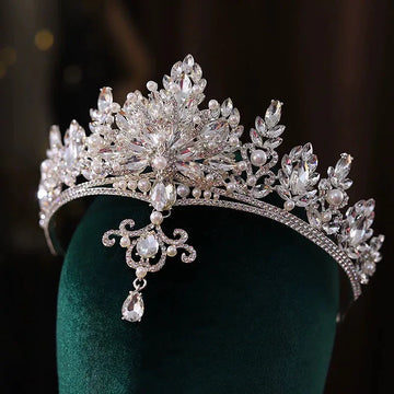 Bridal Hair Jewelry Pearl Crystal Rhinestones Tiaras and Crowns Headpieces For Bride Prom Pageant Headband Wedding Accessories a