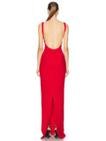 Ladies Sexy Backless Bodycon Celebrity Evening Party Club Black Sleeveless Maxi Bandage Dress Solid Women's Vestidos